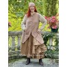skirt GENTIANE Cinnamon linen and organza Les Ours - 9