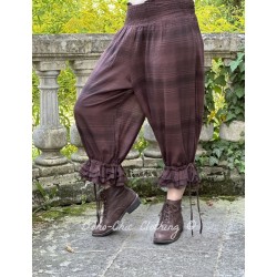 panty / pantalon ROBERT coton Carreaux aubergine