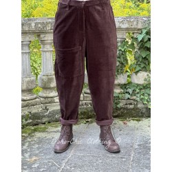 pantalon GASTON velours Aubergine Les Ours - 1