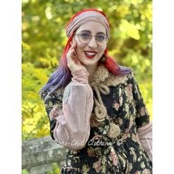 manchettes BLANDINE voile de coton Rose Les Ours - 1