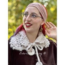 collar scarf CUNEGONDE Pink wool Les Ours - 1