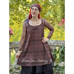 dress LEA Aubergine check cotton Les Ours - 1