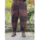 pants GASTON Aubergine woolen cloth with large checks Les Ours - 6