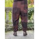 pantalon GASTON drap de laine Aubergine à grands carreaux Les Ours - 7