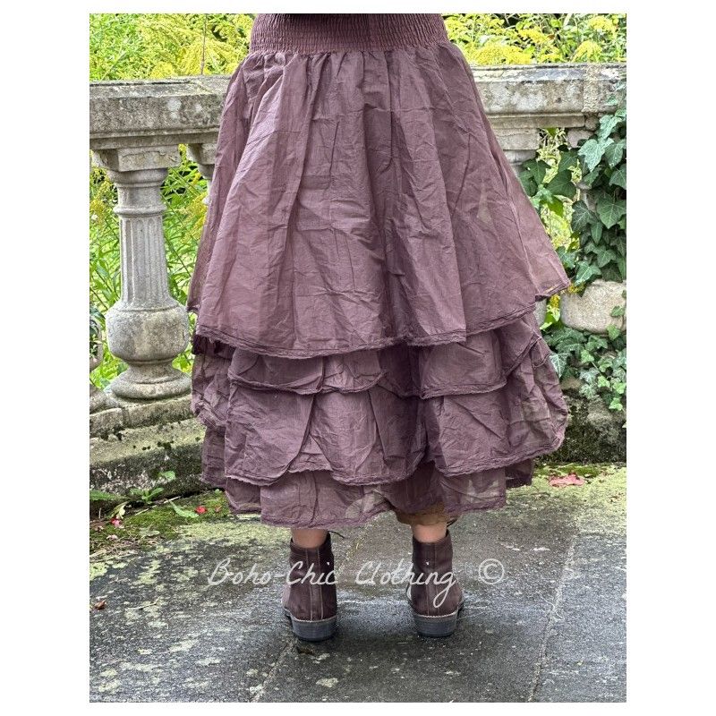 skirt / petticoat MADELEINE Aubergine organza - Boho-Chic Clothing
