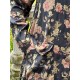 long jacket ARACHIDE Black floral cotton Les Ours - 16