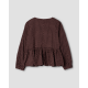 blouse 44919 ADELINA Dark mauve with polka dots cotton Ewa i Walla - 16