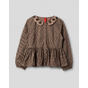 blouse 44919 ADELINA Walnut with polka dots cotton Ewa i Walla - 19