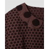 blouse 44919 ADELINA Dark mauve with polka dots cotton Ewa i Walla - 17