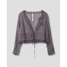 blouse 44947 VIOLET Dim grey dot organdie Ewa i Walla - 19