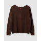 pullover 44949 RENATE Dark brown alpaca wool Ewa i Walla - 15