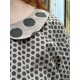 blouse 44919 ADELINA Walnut with polka dots cotton Ewa i Walla - 21