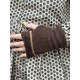 wrist warmer 77572 RANA Dark brown alpaca wool Ewa i Walla - 3