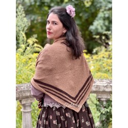 shawl 77571 RONNA Camel alpaga wool Ewa i Walla - 1