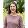 pullover 44943 TYRA jersey Mauve foncé Ewa i Walla - 3