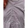 dress 55807 FILIPPA Dark mauve with polka dots cotton Ewa i Walla - 24