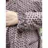 dress 55807 FILIPPA Dark mauve with polka dots cotton Ewa i Walla - 27