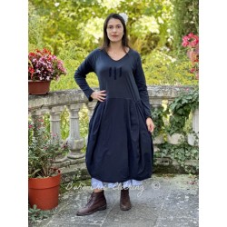 robe 55830 VENDELA jersey et coton Noir