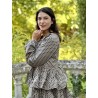 blouse 44919 ADELINA Walnut with polka dots cotton Ewa i Walla - 4