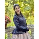 jacket 66740 ANNIKA Black cotton twill Ewa i Walla - 5