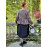 blouse 44919 ADELINA Dark mauve with polka dots cotton Ewa i Walla - 14