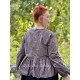 blouse 44919 ADELINA Dark mauve with polka dots cotton Ewa i Walla - 11