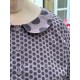 blouse 44919 ADELINA Dark mauve with polka dots cotton Ewa i Walla - 20