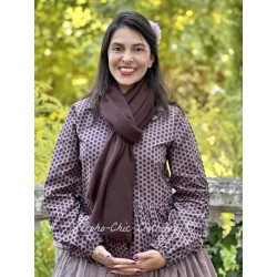 scarf 77574 JUDY Dark brown wool Ewa i Walla - 1