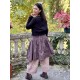 skirt 22192 TORUM Dark mauve with polka dots cotton Ewa i Walla - 4