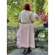 skirt GENTIANE Pink linen and organza Les Ours - 18