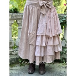jupe GENTIANE lin et organza Rose Les Ours - 1
