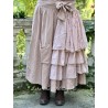 skirt GENTIANE Pink linen and organza Les Ours - 8