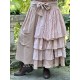 skirt GENTIANE Pink linen and organza Les Ours - 9