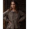 blouse 44919 ADELINA Walnut with polka dots cotton Ewa i Walla - 2