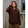 pullover 44949 RENATE Dark brown alpaca wool Ewa i Walla - 2