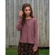 pullover 44943 TYRA jersey Mauve foncé Ewa i Walla - 2