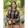blouse ANETH Black floral cotton Les Ours - 3