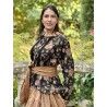 blouse ANETH Black floral cotton Les Ours - 4