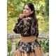 blouse ANETH Black floral cotton Les Ours - 5