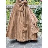 skirt GENTIANE Cinnamon linen and organza Les Ours - 12