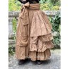 skirt GENTIANE Cinnamon linen and organza Les Ours - 11