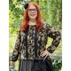 blouse ANETH Black floral cotton Les Ours - 11