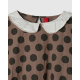 dress 55808 EDINA Walnut with large dots cotton Ewa i Walla - 24