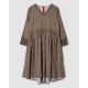 dress 55813 HILDE Dark brown flower print linen Ewa i Walla - 16