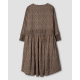 dress 55813 HILDE Dark brown flower print linen Ewa i Walla - 17