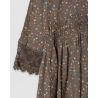 dress 55813 HILDE Dark brown flower print linen Ewa i Walla - 18