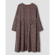 dress 55817 INA Brown with red and blue flowers linen Ewa i Walla - 17