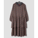 dress 55818 LOTTEN Brown with red and blue flowers linen Ewa i Walla - 23