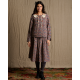 dress 55817 INA Brown with red and blue flowers linen Ewa i Walla - 20