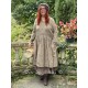 dress 55813 HILDE Dark brown flower print linen Ewa i Walla - 3